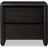 Zanny Nightst& with 2 Drawers | Solid Acacia Wood | Jaguar Black