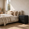 Zanny Nightst& with 2 Drawers | Solid Acacia Wood | Jaguar Black