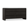 Zanny Wide Dresser with 6 Drawers | Jaguar Black Acacia Wood