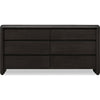 Zanny Wide Dresser with 6 Drawers | Jaguar Black Acacia Wood