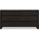 Zanny Wide Dresser with 6 Drawers | Jaguar Black Acacia Wood