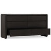 Zanny Wide Dresser with 6 Drawers | Jaguar Black Acacia Wood