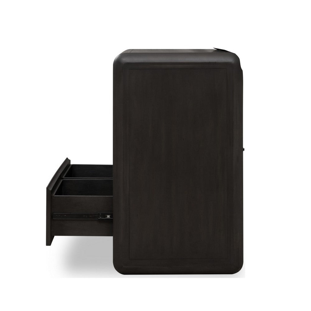 Zanny Wide Dresser with 6 Drawers | Jaguar Black Acacia Wood