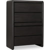 Zanny Tall Dresser Chest with 5 Drawers | Jewelry Tray| Black Acacia Wood