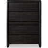 Zanny Tall Dresser Chest with 5 Drawers | Jewelry Tray| Black Acacia Wood