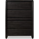 Zanny Tall Dresser Chest with 5 Drawers | Jewelry Tray| Black Acacia Wood