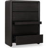 Zanny Tall Dresser Chest with 5 Drawers | Jewelry Tray| Black Acacia Wood