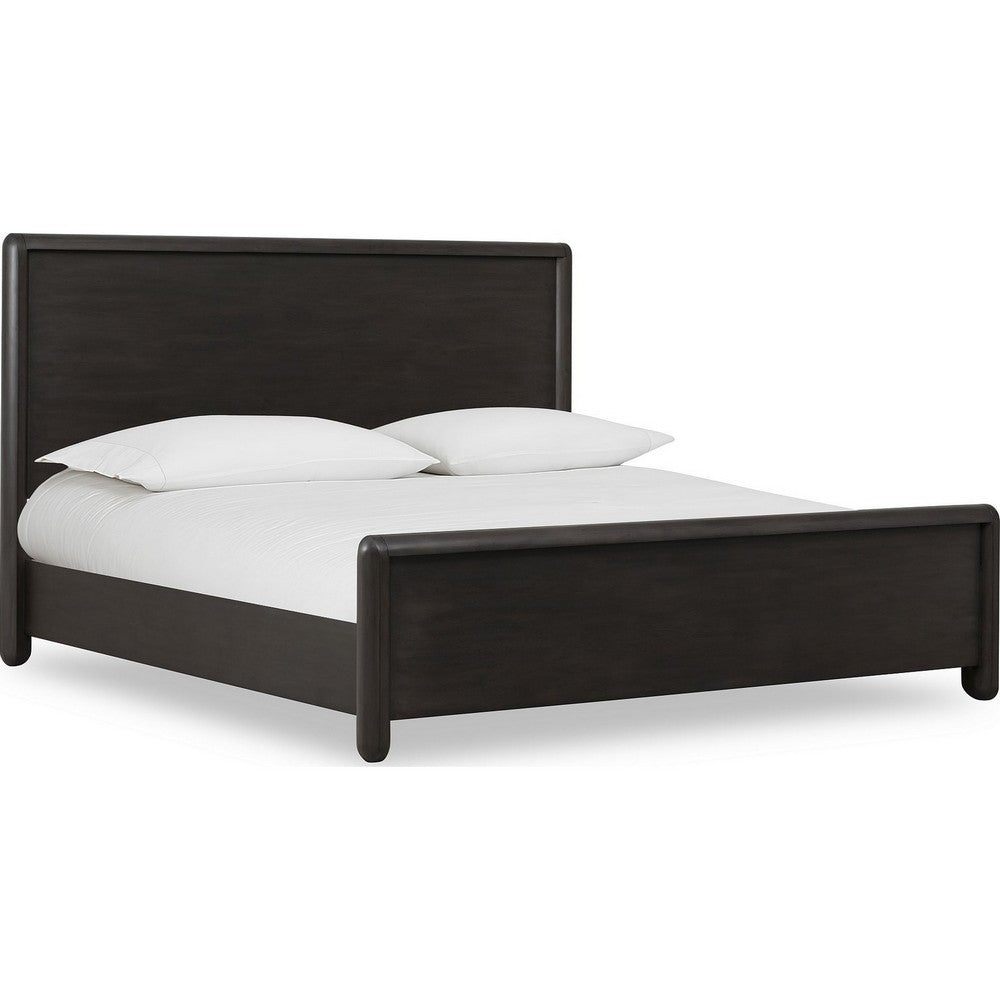 Zanny Queen-Size Platform Bed | Paneled Design | Jaguar Acacia Wood