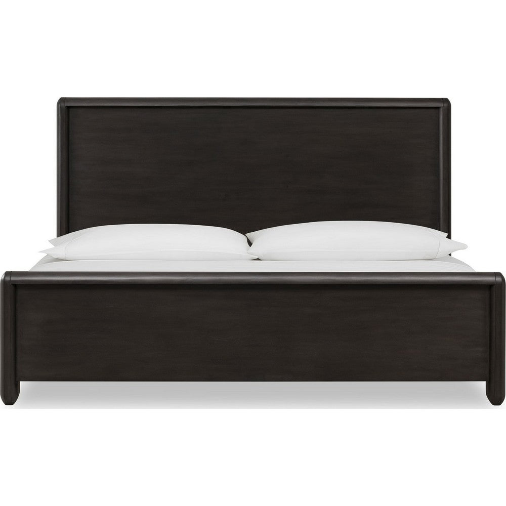 Zanny Queen-Size Platform Bed | Paneled Design | Jaguar Acacia Wood