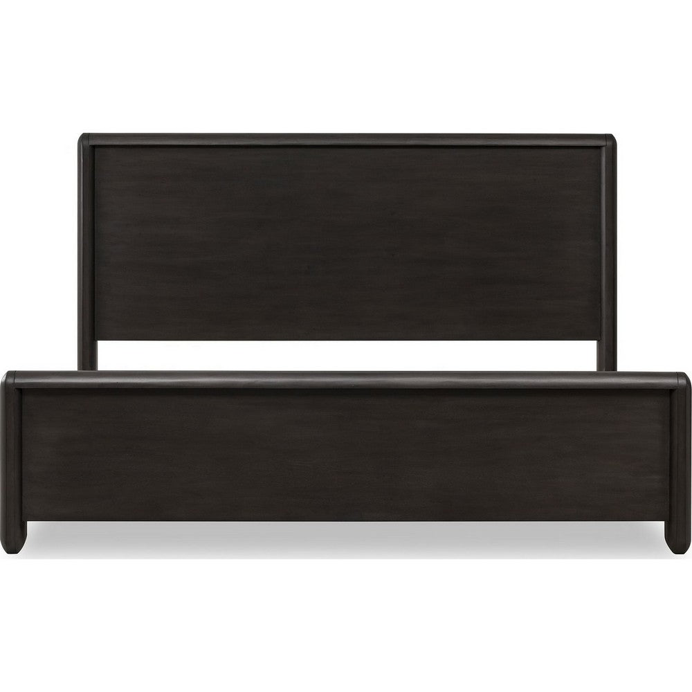 Zanny Queen-Size Platform Bed | Paneled Design | Jaguar Acacia Wood