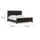 Zanny Queen-Size Platform Bed | Paneled Design | Jaguar Acacia Wood