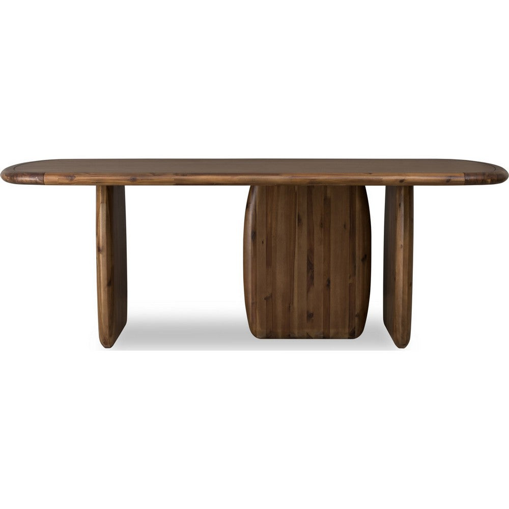 Zanny Rectangular Dining Table | Dual Pedestal Base | Impala Acacia Wood 84"