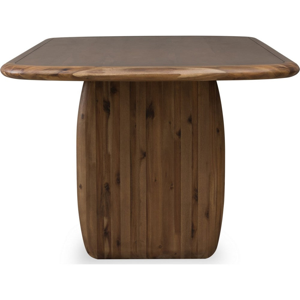 Zanny Rectangular Dining Table | Dual Pedestal Base | Impala Acacia Wood 84"