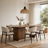 Zanny Rectangular Dining Table | Dual Pedestal Base | Impala Acacia Wood 84"