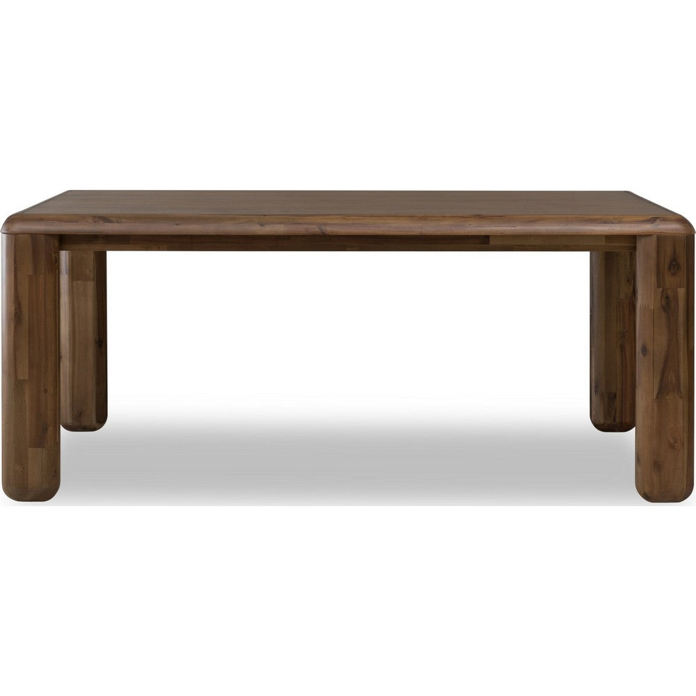 Zanny Rectangular Dining Table | Rounded Legs | Impala Acacia Wood 72"