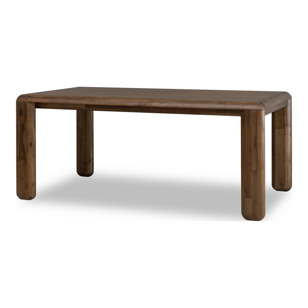 Zanny Rectangular Dining Table | Rounded Legs | Impala Acacia Wood 72"