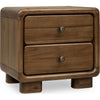 June Nightst& with 2 Drawers | Rounded Frame | Impala Acacia Wood