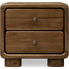June Nightst& with 2 Drawers | Rounded Frame | Impala Acacia Wood