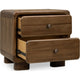 June Nightst& with 2 Drawers | Rounded Frame | Impala Acacia Wood