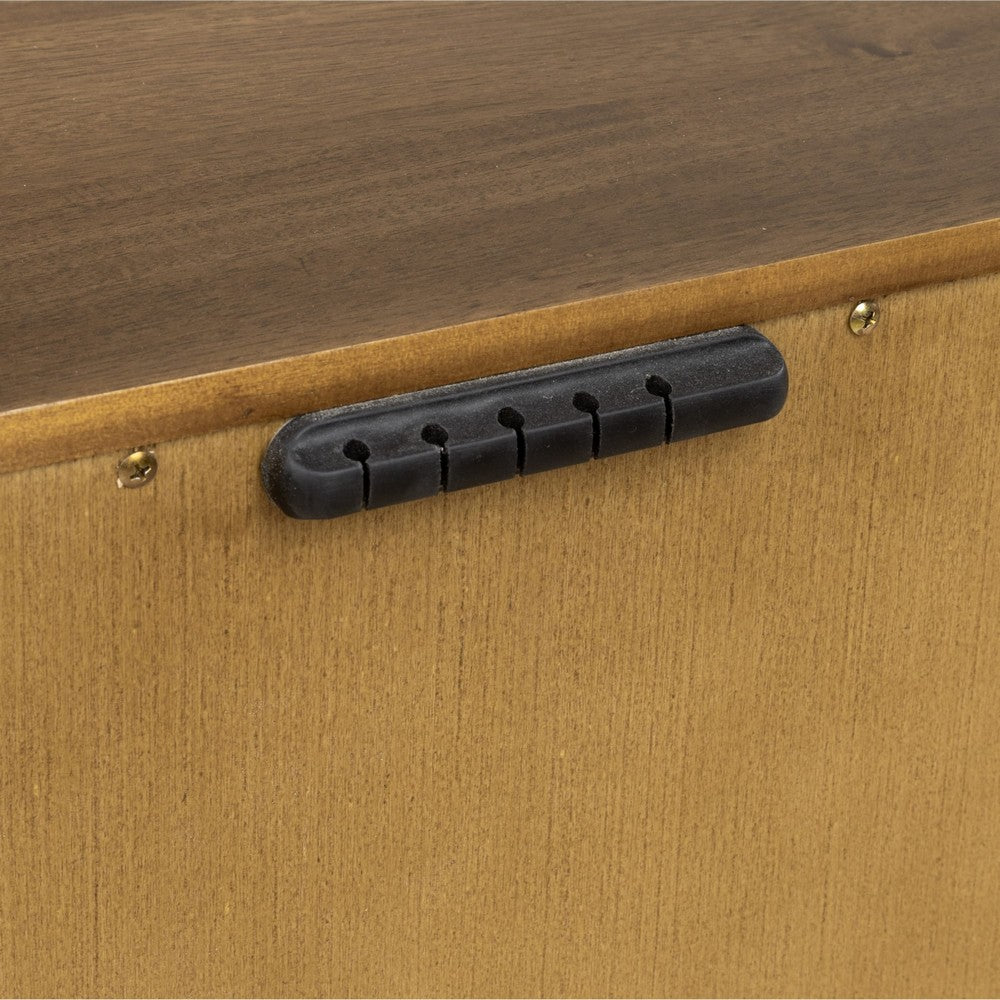 June Nightst& with 2 Drawers | Rounded Frame | Impala Acacia Wood