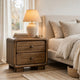 June Nightst& with 2 Drawers | Rounded Frame | Impala Acacia Wood