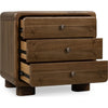 June Nightst& with 3 Drawers | Rounded Frame | Impala Acacia Wood