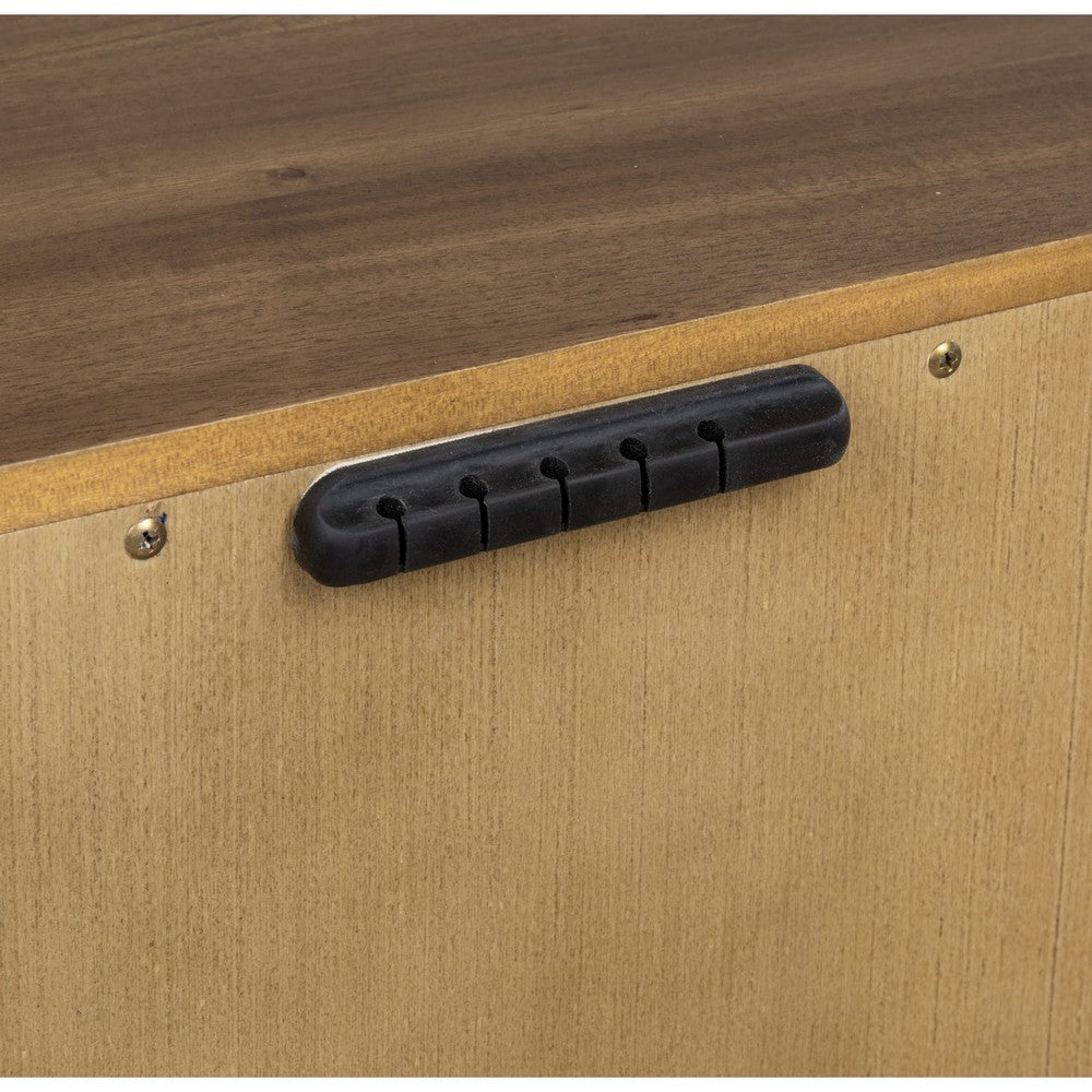 June Nightst& with 3 Drawers | Rounded Frame | Impala Acacia Wood
