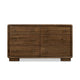 June Wide Dresser | 6 Drawers | Rounded Frame | Impala Acacia Wood