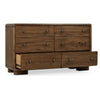 June Wide Dresser | 6 Drawers | Rounded Frame | Impala Acacia Wood
