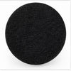 June Accent Round Ottoman | Compact Design | Black Chenille Fabric 20"