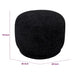 June Accent Round Ottoman | Compact Design | Black Chenille Fabric 20"