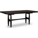 Kevin Extendable Dining Table with Tapered Legs | Brown Rubberwood 90"