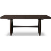 Kevin Extendable Dining Table with Tapered Legs | Brown Rubberwood 90"