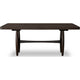 Kevin Extendable Dining Table with Tapered Legs | Brown Rubberwood 90"