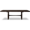 Kevin Extendable Dining Table with Tapered Legs | Brown Rubberwood 90"