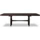 Kevin Extendable Dining Table with Tapered Legs | Brown Rubberwood 90"