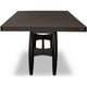 Kevin Extendable Dining Table with Tapered Legs | Brown Rubberwood 90"
