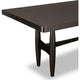 Kevin Extendable Dining Table with Tapered Legs | Brown Rubberwood 90"