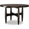 Kevin Round Dining Table with Tapered Legs | Minx Brown Rubberwood 48"