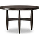 Kevin Round Dining Table with Tapered Legs | Minx Brown Rubberwood 48"