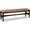 Kevin Dining Bench with Porcini Chenille Fabric | Minx Brown Wood 60"