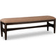 Kevin Dining Bench with Porcini Chenille Fabric | Minx Brown Wood 60"