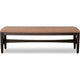 Kevin Dining Bench with Porcini Chenille Fabric | Minx Brown Wood 60"