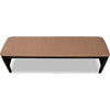 Kevin Dining Bench with Porcini Chenille Fabric | Minx Brown Wood 60"