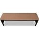 Kevin Dining Bench with Porcini Chenille Fabric | Minx Brown Wood 60"