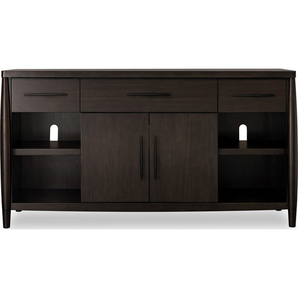 Kevin Sideboard with Open Shelves & 3 Drawers | Minx Acacia Wood 68"