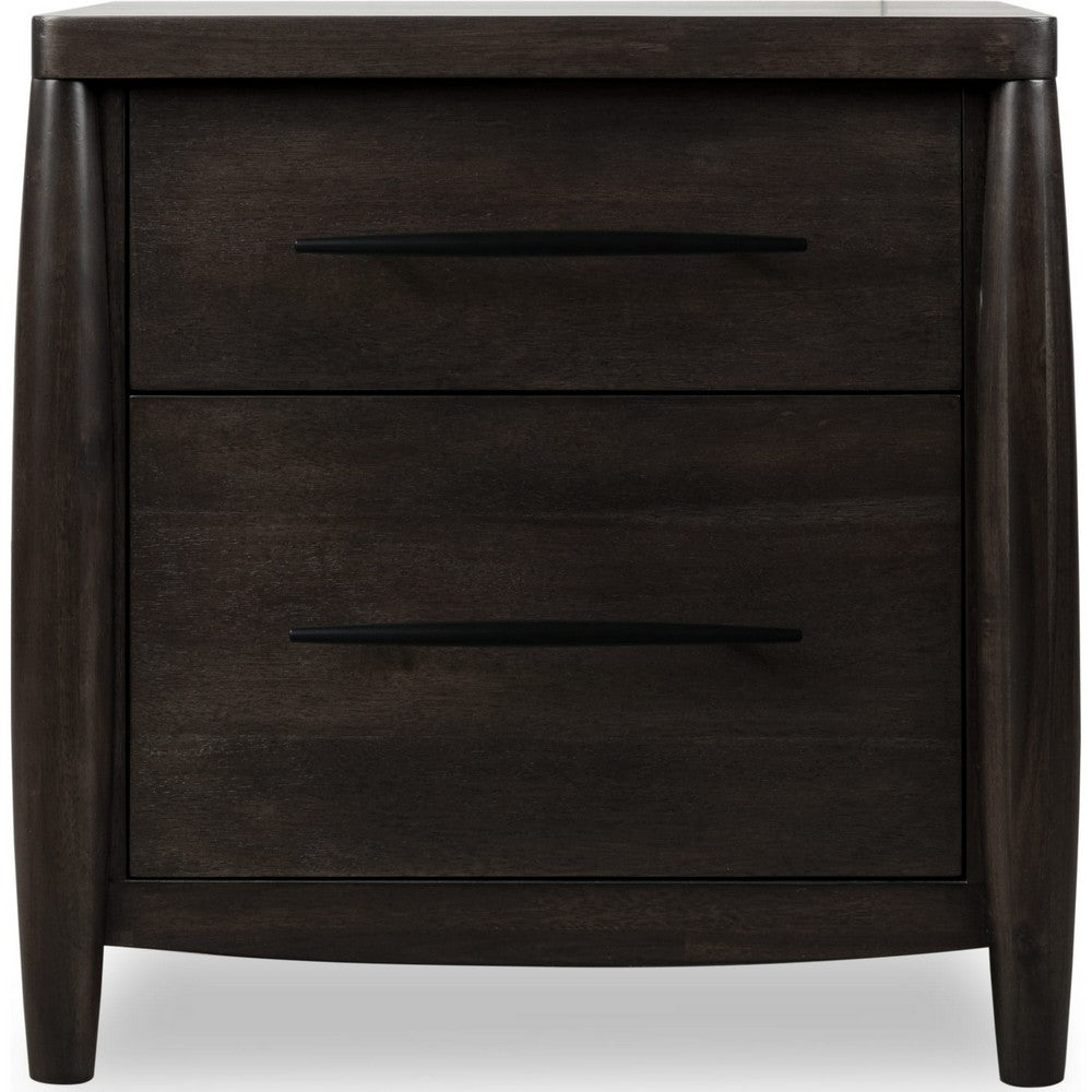 Kevin Nightst& with 2 Drawers | Cord Management | Minx Acacia Wood