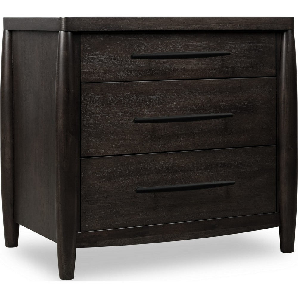 Kevin Nightst& with 3 Drawers | Cord Management | Minx Acacia Wood