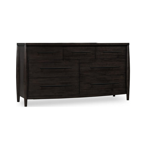 Kevin 68" Wide Dresser with 7 Drawers | Minx Brown Acacia Wood