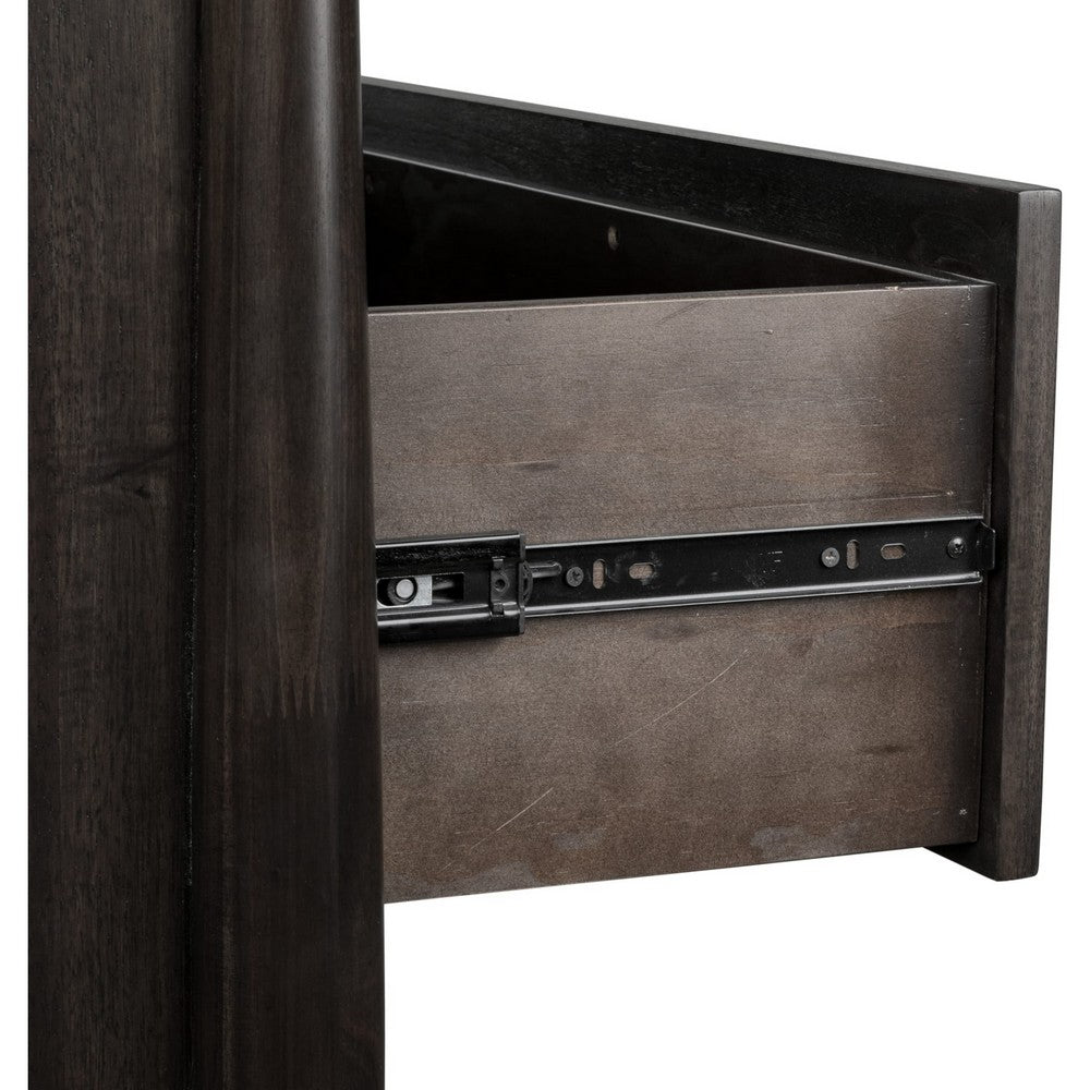 Kevin Wide Dresser Chest with 5 Drawers | Minx Brown Acacia Wood
